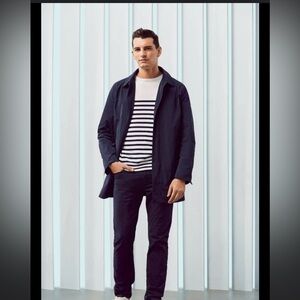 Gant Men's Breton Crew Sweater in Eggshell nautical stripe knit NWT COTTON $200